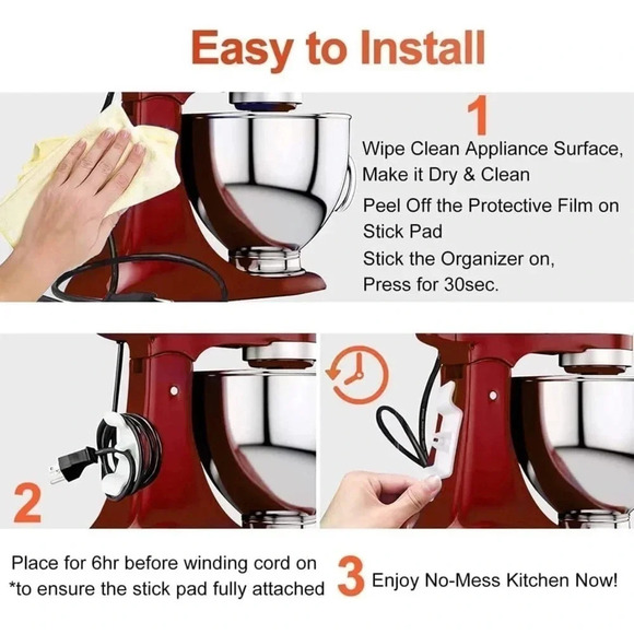 🆕  6 Pack Cord Organizer for Appliances - Picture 5 of 8